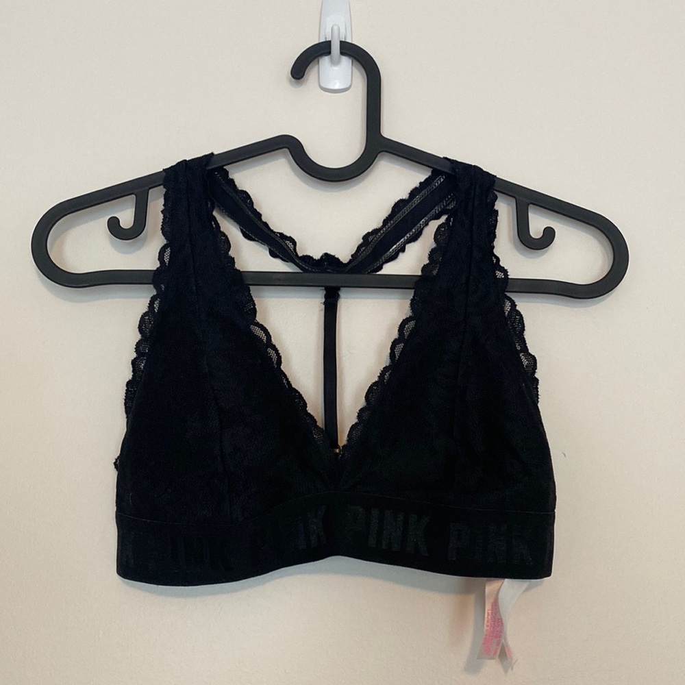 Pink Black Racerback Bralette - Picture 1 of 3